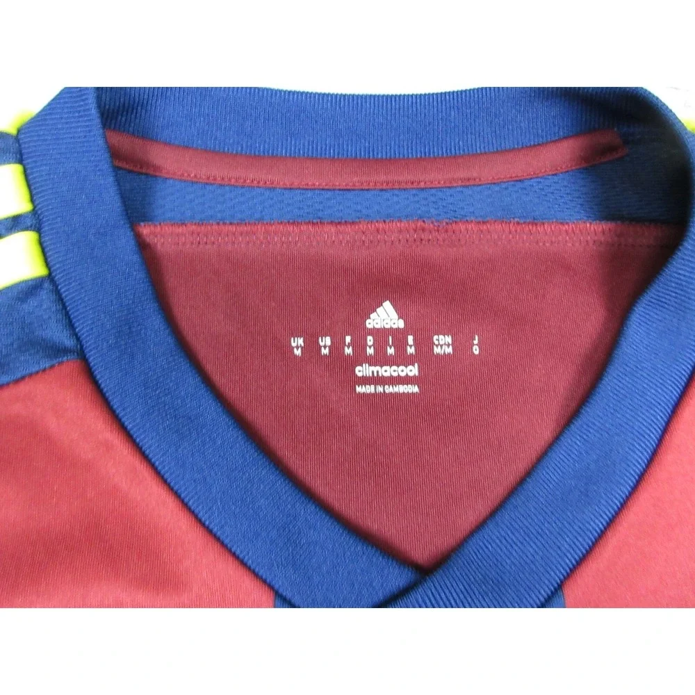 FC Barcelona Jersey Mens Medium Red Logo Futbol Soccer Adidas